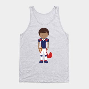 African American Boy, Team Sport, Rugby Player Tank Top